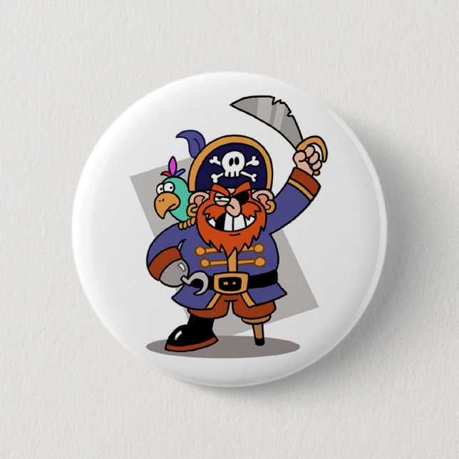 Badge Rond 5 Cm Bouton Pirate (Devant)