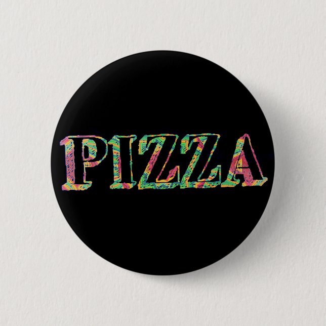 Badge Rond 5 Cm Bouton Pizza (Devant)