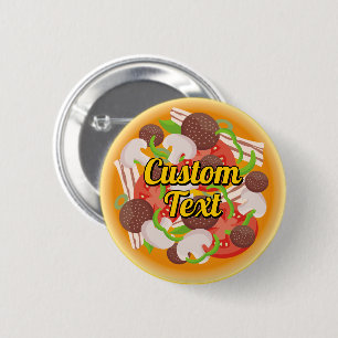 Badge Rond 5 Cm Bouton Pizza Pinback