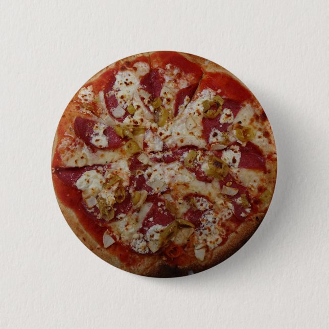 Badge Rond 5 Cm Bouton Pizza Rustica (Devant)