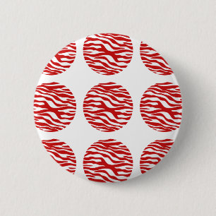 Badge Rond 5 Cm Bouton Pois d'impression Zebra