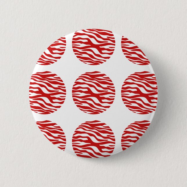 Badge Rond 5 Cm Bouton Pois d'impression Zebra (Devant)
