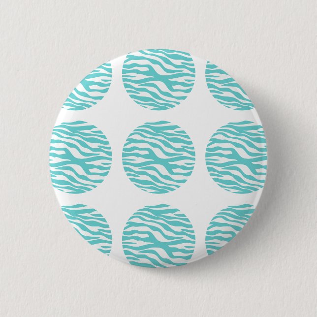 Badge Rond 5 Cm Bouton Pois d'impression Zebra (Devant)