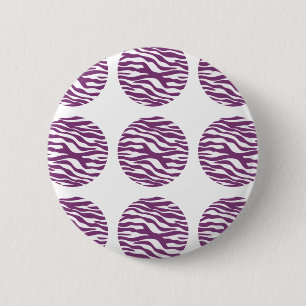 Badge Rond 5 Cm Bouton Pois d'impression Zebra