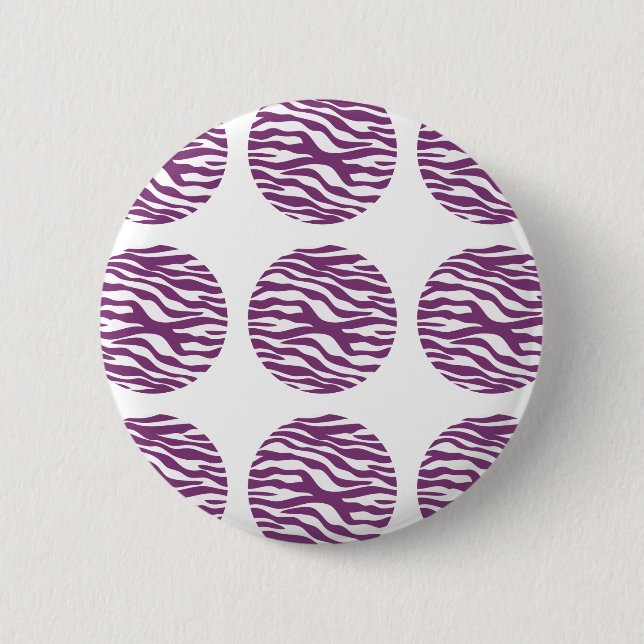 Badge Rond 5 Cm Bouton Pois d'impression Zebra (Devant)