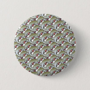 Badge Rond 5 Cm Bouton Poisson
