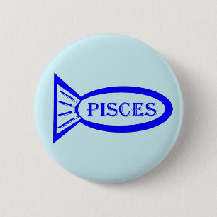Badge Rond 5 Cm Bouton Poisson de l'étoile de Poissons