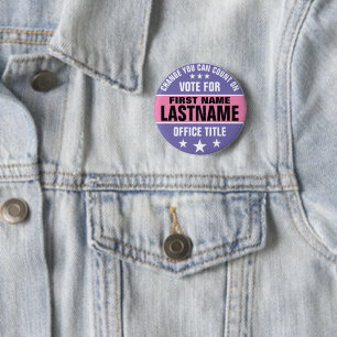 Badge Rond 5 Cm Bouton politique de campagne personnalisée