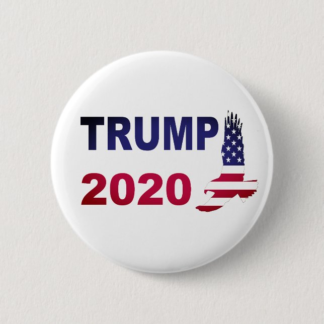 Badge Rond 5 Cm Bouton politique d'Eagle d'Américain de l'atout (Devant)