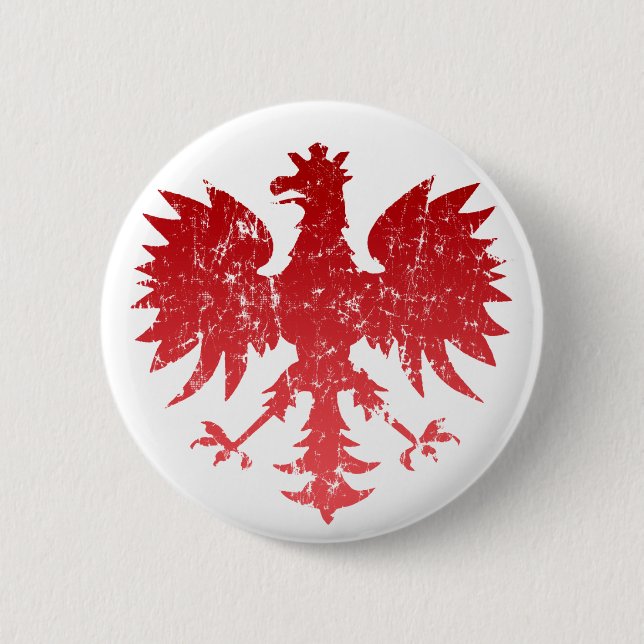 Badge Rond 5 Cm Bouton polonais d'Eagle (Devant)