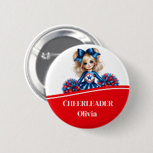 Badge Rond 5 Cm Bouton pom-pom girl