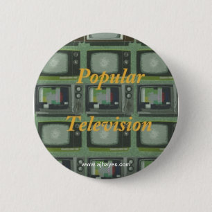 Badge Rond 5 Cm Bouton populaire de télévision