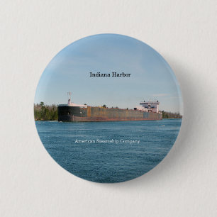 Badge Rond 5 Cm Bouton Port Indiana