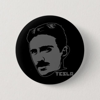 Badge Rond 5 Cm Bouton Portrait de Nikola Tesla