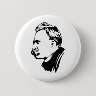 Badge Rond 5 Cm Bouton Portrait Frederich Nietzsche