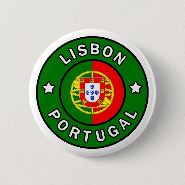 Badge Rond 5 Cm Bouton Portugal Lisbonne (Devant)