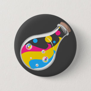 Badge Rond 5 Cm Bouton Potion De La Fierté Pansexuelle