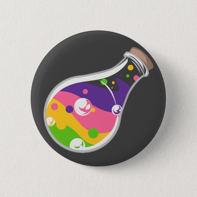 Badge Rond 5 Cm Bouton Potion Pride Sapphique (Devant)