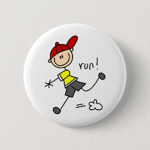 Badge Rond 5 Cm Bouton pour courir à la base