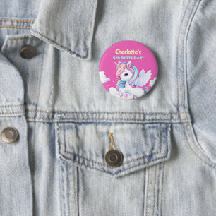 Badge Rond 5 Cm Bouton pour une fête d'anniversaire magique.