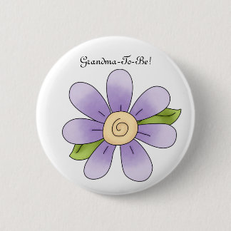 Badge Rond 5 Cm Bouton pourpre de grand-mère de bande dessinée de