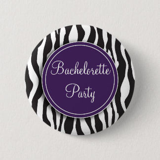 Badge Rond 5 Cm Bouton pourpre de partie de Bachelorette
