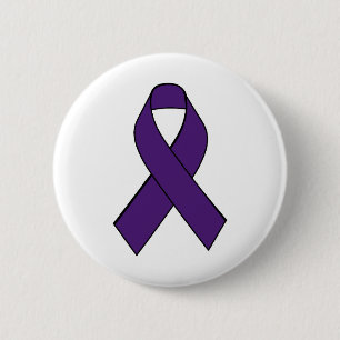 Badge Rond 5 Cm Bouton pourpre de ruban de conscience de Chiari