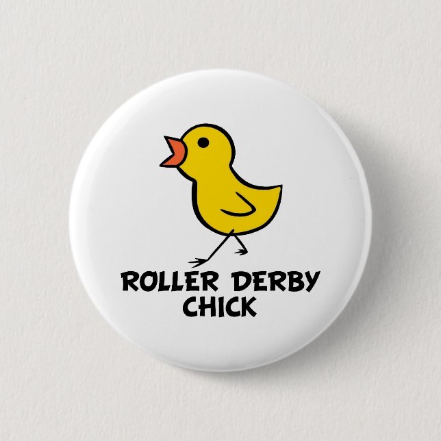 Badge Rond 5 Cm Bouton poussoir Derby Roller (Devant)