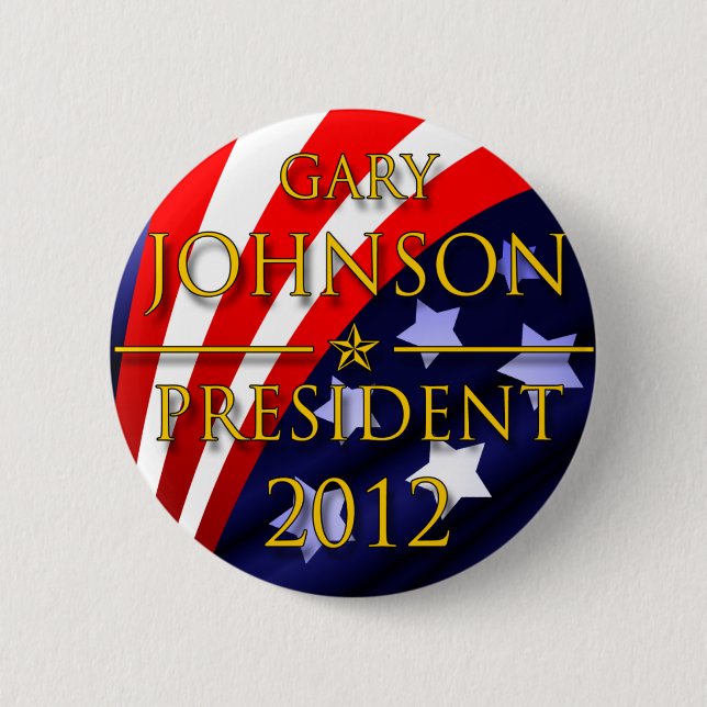 Badge Rond 5 Cm Bouton présidentiel de Gary Johnson 2012 (Devant)