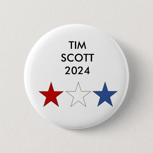 Badge Rond 5 Cm Bouton présidentiel Tim Scott 2024 (Devant)