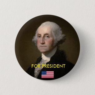 Badge Rond 5 Cm Bouton présidentiel : Washington pour le préside