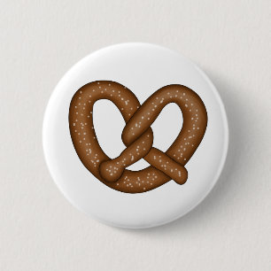 Badge Rond 5 Cm Bouton Pretzel