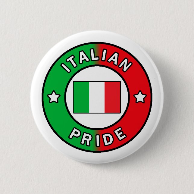 Badge Rond 5 Cm Bouton Pride italienne (Devant)