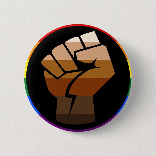Badge Rond 5 Cm Bouton Pride QPOC (Devant)