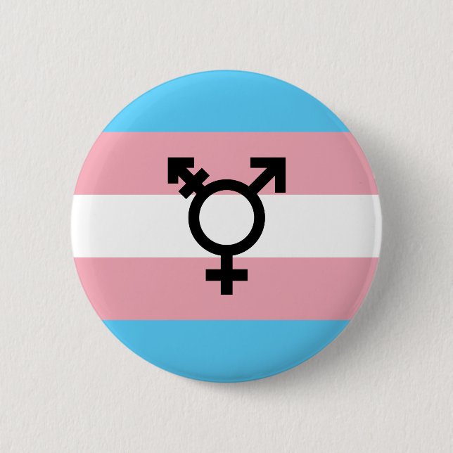 Badge Rond 5 Cm Bouton Pride transgenre (Devant)