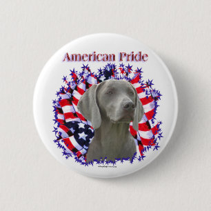 Badge Rond 5 Cm Bouton Pride Weimeraner