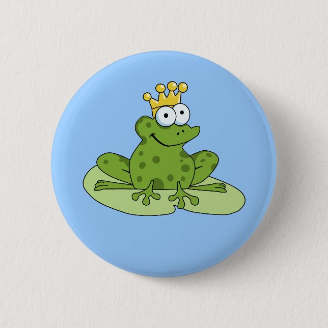 Badge Rond 5 Cm Bouton Prince de la grenouille (Devant)