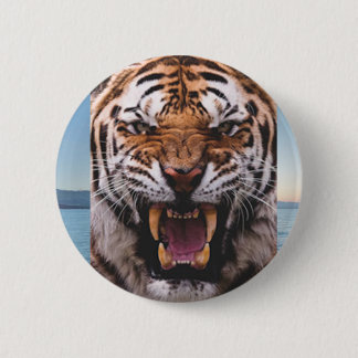 Badge Rond 5 Cm Bouton principal de tigre