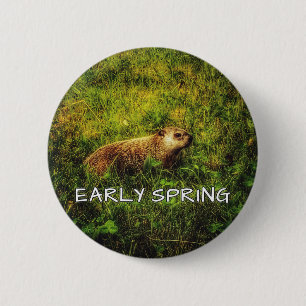 Badge Rond 5 Cm Bouton Printemps précoce