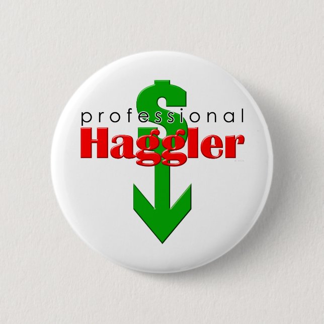 Badge Rond 5 Cm Bouton professionnel haggler (Devant)