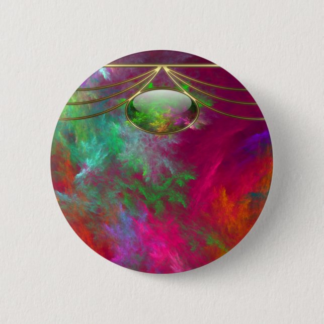 Badge Rond 5 Cm Bouton Profondeur de corail (Devant)