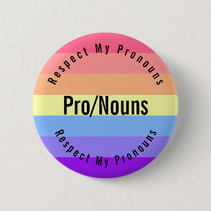 Badge Rond 5 Cm Bouton Pronononounes Xenogender personnalisable