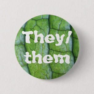 Badge Rond 5 Cm Bouton Pronoun Personnalisé Crocodile Fern