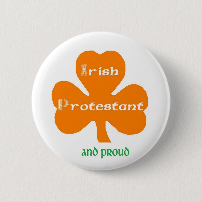 Badge Rond 5 Cm Bouton protestant irlandais de fierté (Devant)