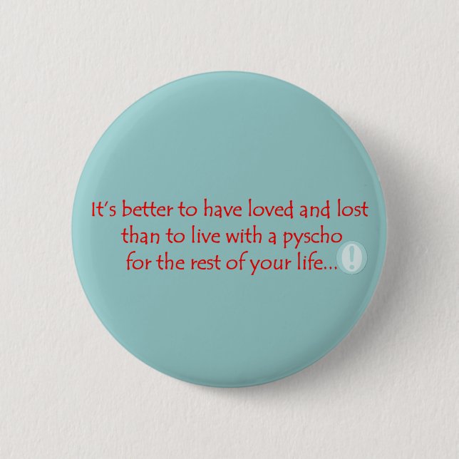 Badge Rond 5 Cm Bouton Psycho (Devant)