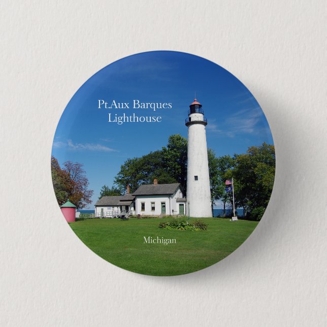 Badge Rond 5 Cm Bouton Pt Aux Barques (Devant)