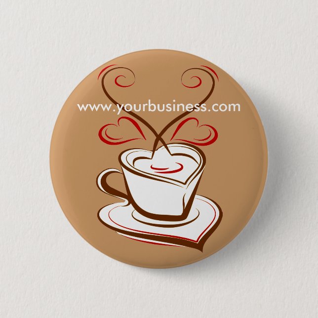 Badge Rond 5 Cm Bouton publicitaire pour l'entreprise de café (Devant)