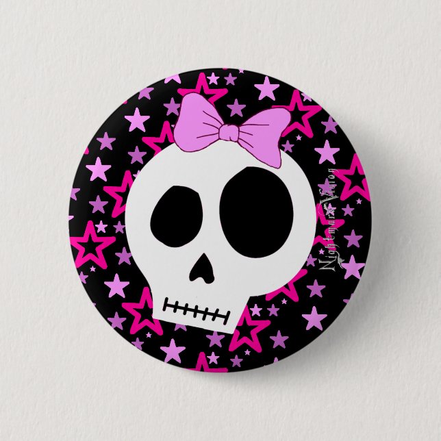 Badge Rond 5 Cm Bouton punk étoilé (Devant)