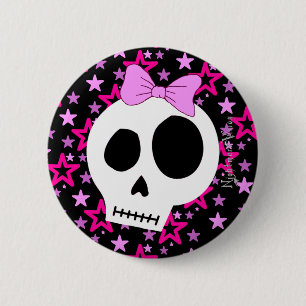 Badge Rond 5 Cm Bouton punk étoilé