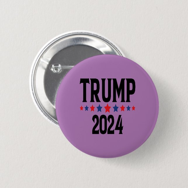 Badge Rond 5 Cm Bouton Purple Trump 2024 (Devant & derrière)